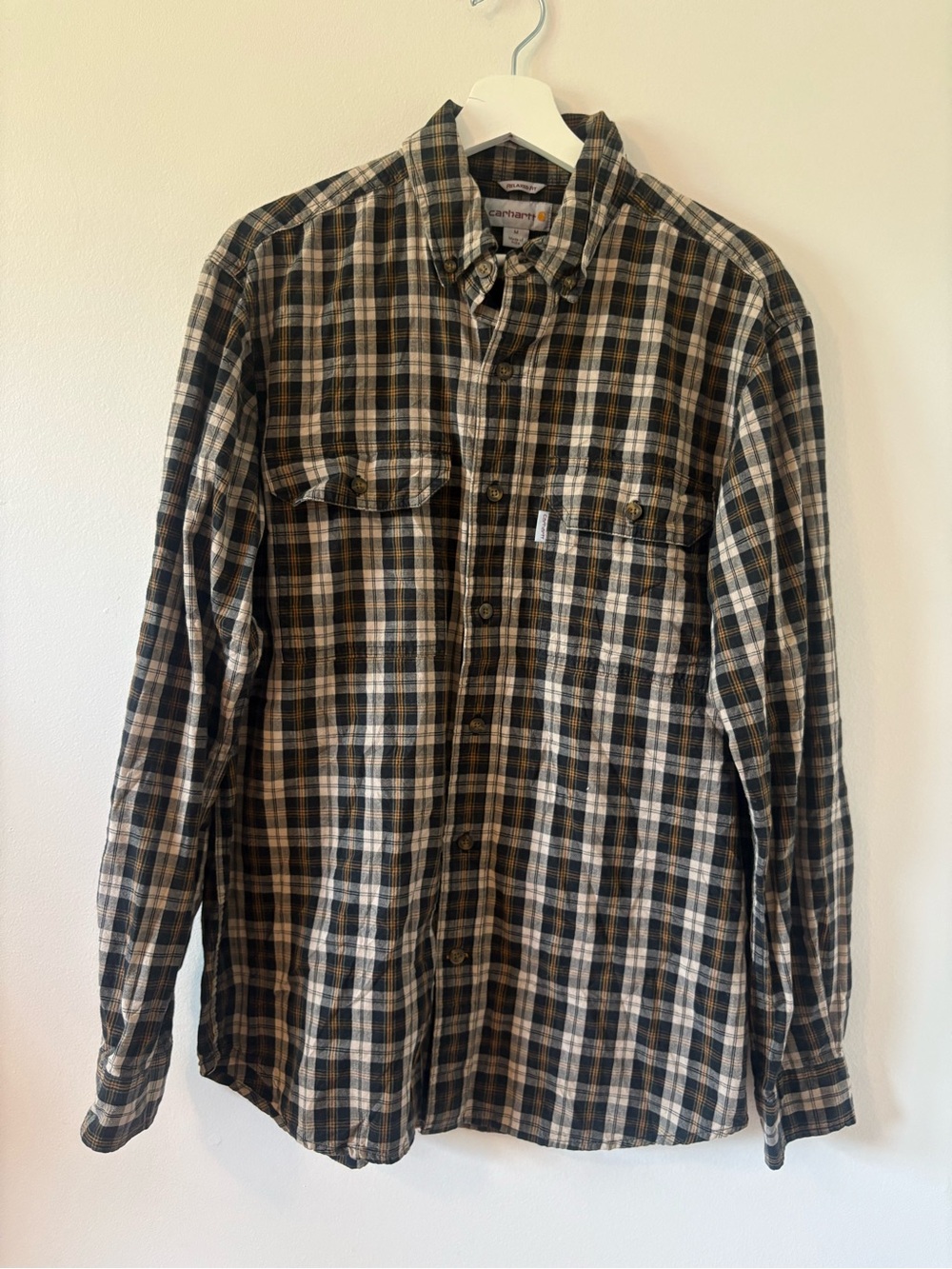 Carhartt Fort long-sleeve plaid shirt M